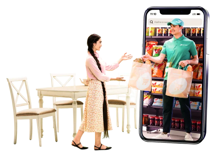 Делайте базар онлайн в рассрочку с ANORBANK + Korzinka GO