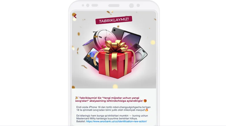 Yangi mijozlar uchun yangi sovg‘alar